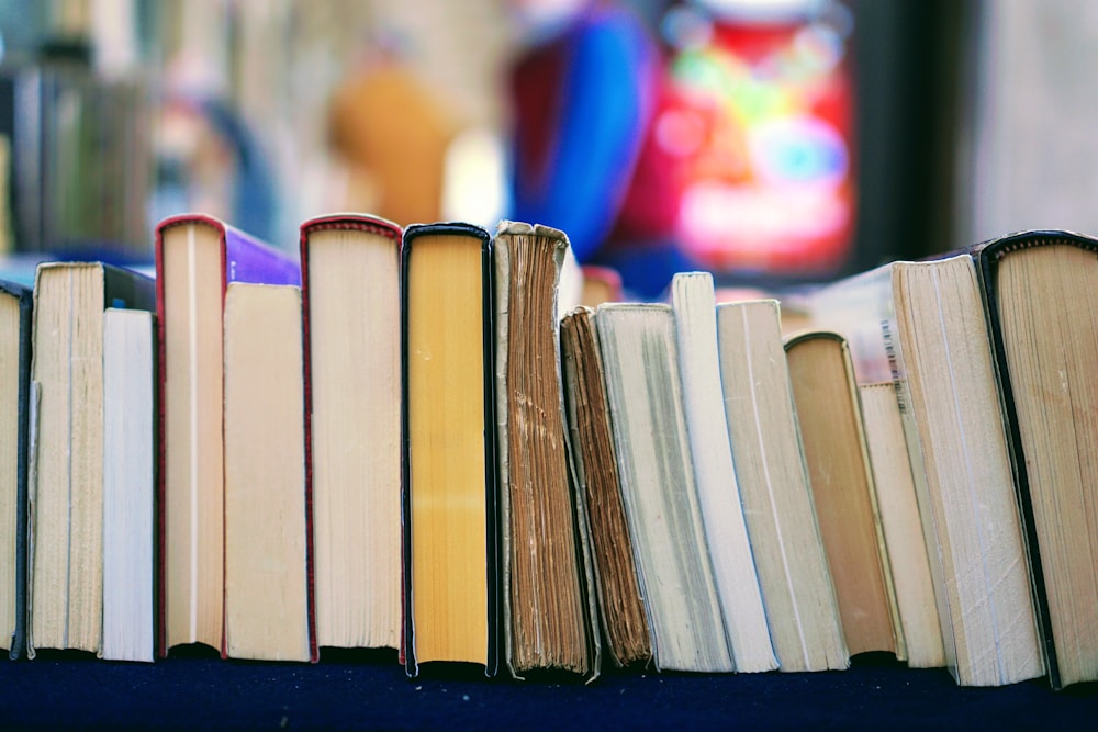 Books on shelves